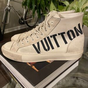 Authentic Louis Vuitton Men's high top tattoo sneakerboot